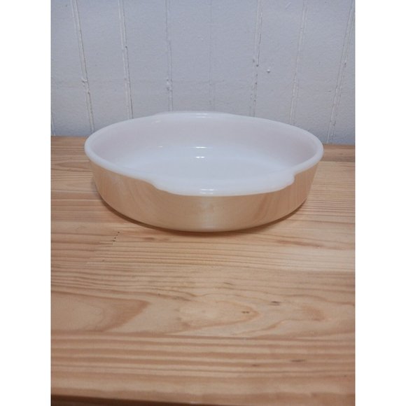 Vintage Anchor Hocking Fire King Peach Luster 450 Round 8" Cake Baking Dish USA - Picture 8 of 10